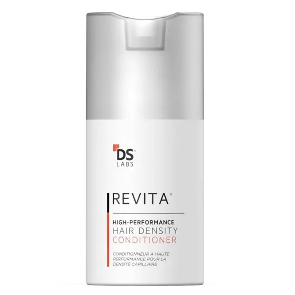DS Labs Revita Hair Density Conditioner for Fine & Thinning Hair, 100 mL | Powered by turmeric, caffeine & ginseng to nourish the scalp and leave hair feeling stronger and looking fuller.