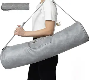 Yoga Mat Bag (Vegan Leather) XL | Yoga Mat Bags for Women | Large Yoga Bag | Fits Extra Long and Thick Mats | Yoga Bag for Women | Mat Carrying Bag | Fits All Your Stuff | Mat Bag Carrier Quick Dry Water-Resistant Set