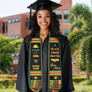 Custom African Flag Graduation Sash 2026, African Graduation Sash, African Graduation Stole Class Of 2026, Black Grads Matter