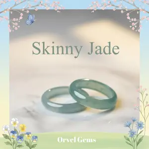 Natural Skinny Jade Ring | Green Jade Ring US Size 3–13 | Minimalist Stacking Ring | Boho Gift for Her | Polished Finish | Calm Balance & Natural Elegance Peaceful Layering