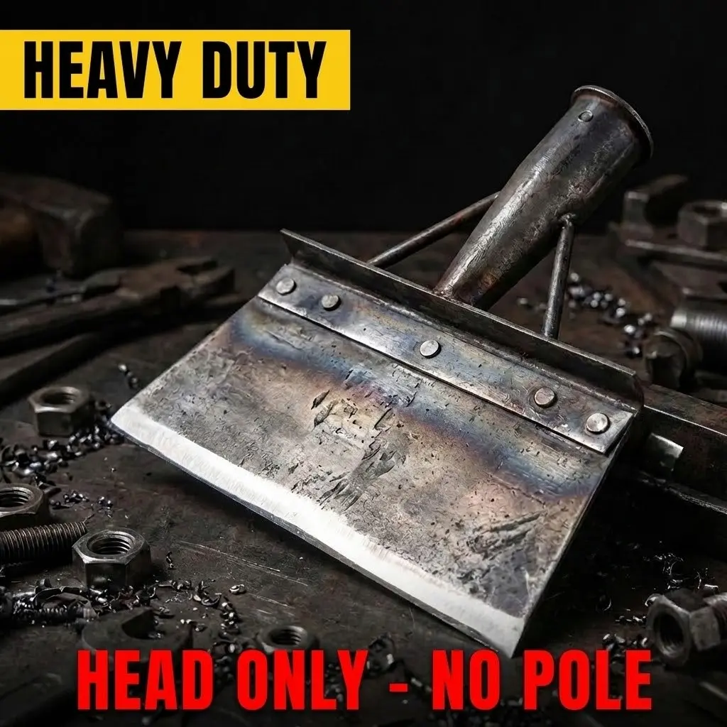 [Head Only] Heavy Duty Manganese Steel Garden Scraper - Saw-Blade Steel Shovel for Heavy Duty Tasks: Ice, Moss & Stubborn Weeds (Universal Fit) Scraping Tool