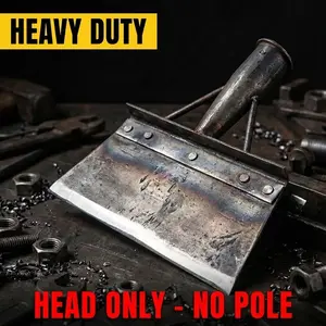 [Head Only] Heavy Duty Manganese Steel Garden Scraper - Saw-Blade Steel Shovel for Heavy Duty Tasks: Ice, Moss & Stubborn Weeds (Universal Fit) Scraping Tool