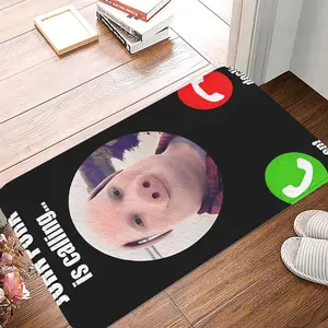 1PC John Pork Is Calling Funny Meme1 Bathroom Mat Doormat Kitchen Carpet Outdoor Rug Home Decor Bath Mats