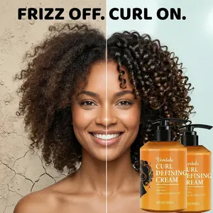 Curl Defining Cream 280ml - Suitable for wavy and curly hair, helps tame frizz and dullness, moisturizes and hydrates, provides a lightweight hold, keeps curls soft and bouncy, and reduces static. A styling gel-type haircare product.