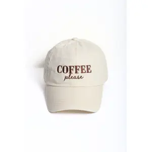 COFFEE PLEASE embroidered Baseball Cap
