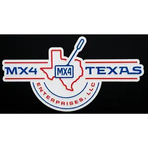 MX4 Texas Customer Window or Helmet Decal Tiktok - 3" to 20" Regular or Reflective Vinyl with UV Laminate for Outdoor Use