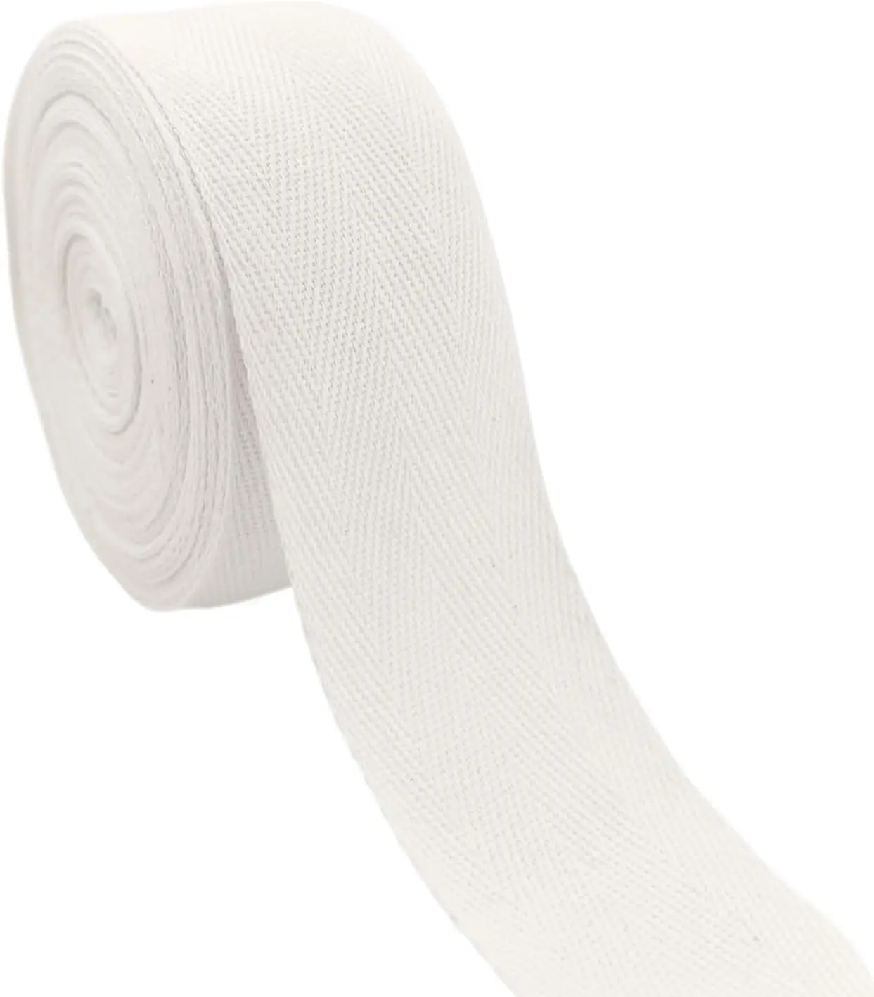2 Inch White Cotton Herringbone Twill Tape for Sewing,15 Yards Bias Binding, Pet Collar, Home Deco -Durable Webbing Straps-Natural Bias Binding Tape Ribbon & Handles for DIY Crafting