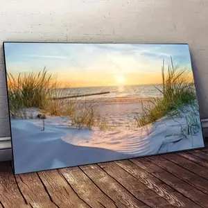 Beach Scene Pattern Diamond Arts Colorful Painting Kit without Frame, DIY 5D Diamond Arts Crafts Kit, Wall Art Decor for Home Living Room Bedroom, Diamond Painting Kits