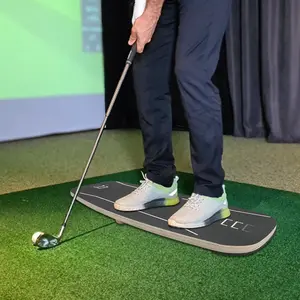 CNCEST Golf Pressure Plate Trainer for Weight Shift & Balance, 330lbs Capacity Golf Swing Aid with Tilt Sound Feedback, Portable Golf Practice Platform