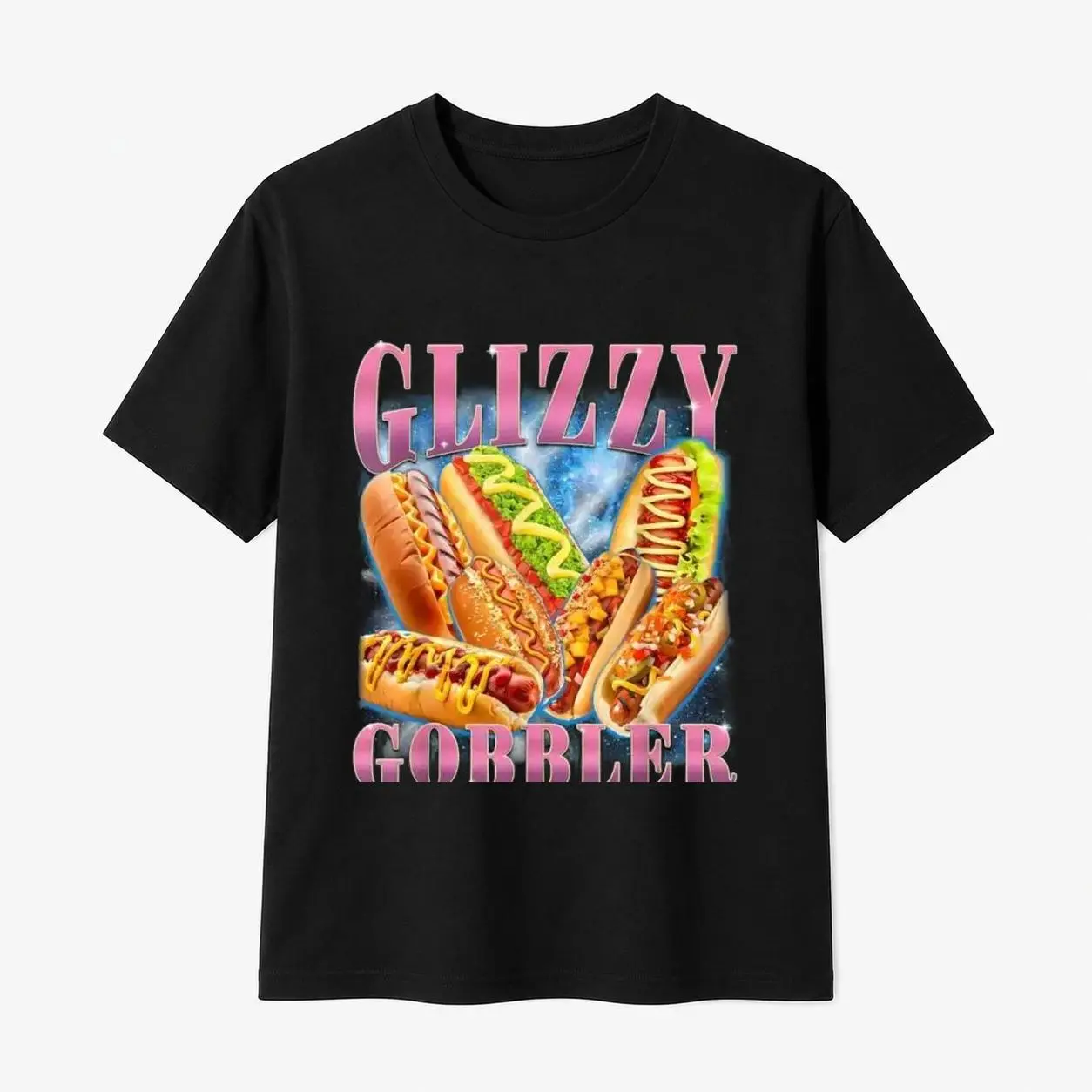 100% Cotton Men's 100 Percent Cotton Humorous Glizzy Gobbler Meme Amusing Hot Dog T Shirt For Glizzy Enthusiasts