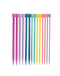Knitting Needle 14PCS 4mm 5mm 6mm 7mm 8mm 9mm 10mm Colourful Single Pointed Knitting Straight Pins