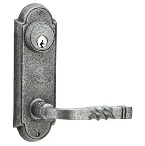 Emtek 7010NRH Passage Single Keyed , Sideplate Locksets No.5 3-5/8" Center to Center Keyed , Normandy Lever , RH