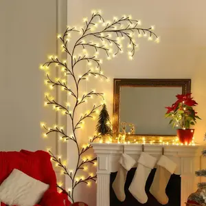 Lighted Willow Vine Lights - 8 Modes Enchanted LED Tree Branch Lights with Remote Control, 18 Branches 144 LEDs Vine Fairy Light for Walls Bedroom Home Cottagecore Decor(7.5FT)