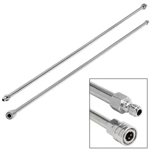 RIDGE WASHER Pressure Washer Wand Extension 120 Inch Replacement Lance Stainless Steel Power Washer Extender 1/4" Quick Connect 4000 PSI 2 Wands 60 Each