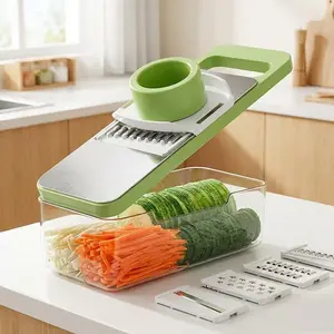 Stainless Steel Vegetable Cutter – Multi-Function Slicer & Chopper for Salad, Stir-Fry & Snacks, Easy to Clean & Compact Kitchen Tool Utensils Chopping