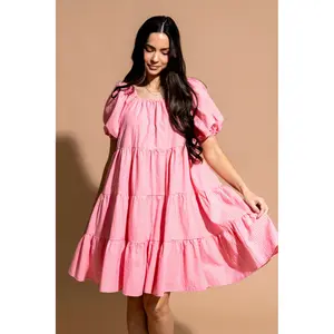 Lily Dress - Holley Girl Exclusive - Elastic Neckline & Sleeve - Fully Lined - Pockets - Pregnancy Friendly