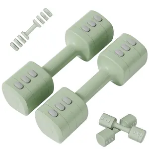 Adjustable Dumbbells 5 lb Dumbbells Bearbro Set of 2 / Pair 11 lb Total Free Weights 4 in 1 Women Hand Weights for Home,Office,Gym Exercise Training 2.2lb 3.3lb 4.4lb 5.5lb Fast Adjust
