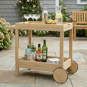 ARCH Saratoga Outdood Rolling Bar Cart