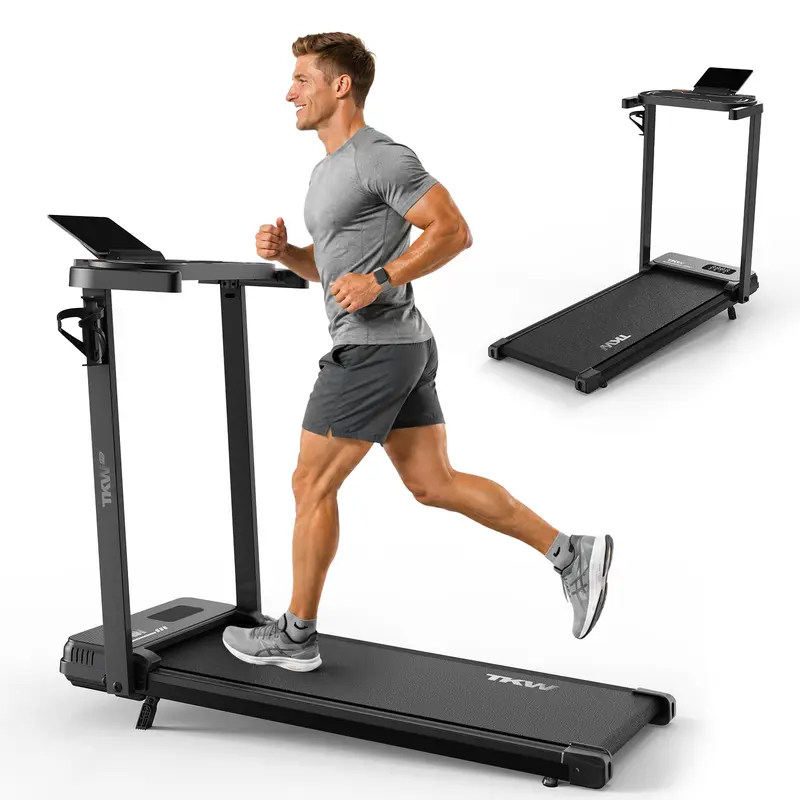 TKW Walking pad ,Treadmill with desk, 5% Incline、RemoteControl,  Treadmill with Vibration , Home Exercise Equipment Home Gym Equipment