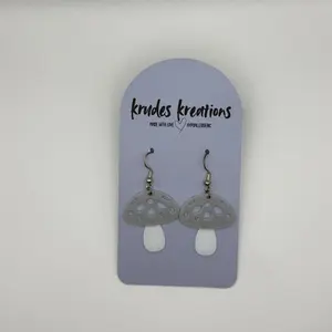Whimsical Mushroom Dangle Earrings