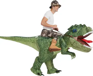 One Casa Inflatable T-Rex Riding Costume – Hilarious Blow-Up Dinosaur Suit for Adults | Halloween & Party Ready