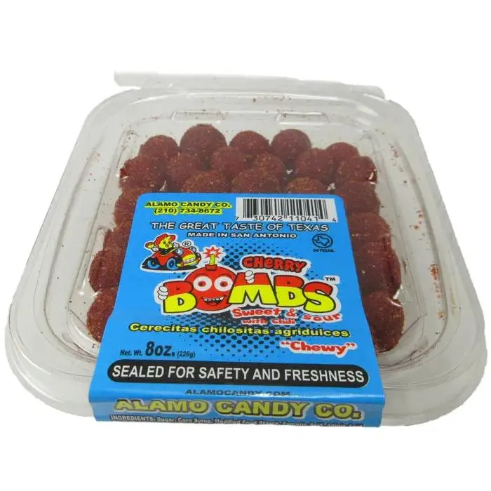 Alamo Candy Company Cherry Bombs Tubs: 24-Piece Case Alamo Candy Company Cherry Bombs Tubs: 24-Piece Case