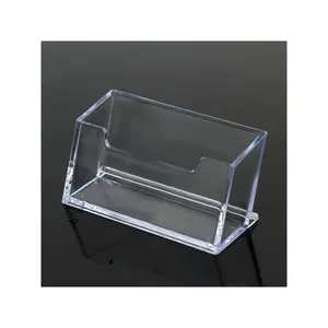 Transparent Business Card Holder/Desktop Organizer Acrylic Display Stand Box/Office Essential Supplies Office Desk Accessories-Bead Storage Clear Organizer