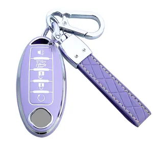 Key Fob Cover Case Compatible with Nissan Altima SR Armada SL Maxima Murano Pathfinder Rogue Titan Versa Sentra Accessories
