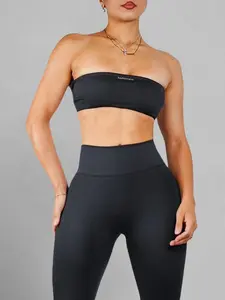 Coastal Tube Top Sports Bra (Smokey Black)