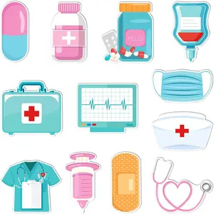 12 count Nurse Sticky Notes Set - Mini  Notepads for  Student Essentials, Funny Nurse Gifts for Women School Supplies  Assistant Study Notes Memo Pads