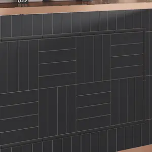 Black 2x8 Matte Ceramic Subway Tile (35 Cases, 226.1 sqft/Pallet)