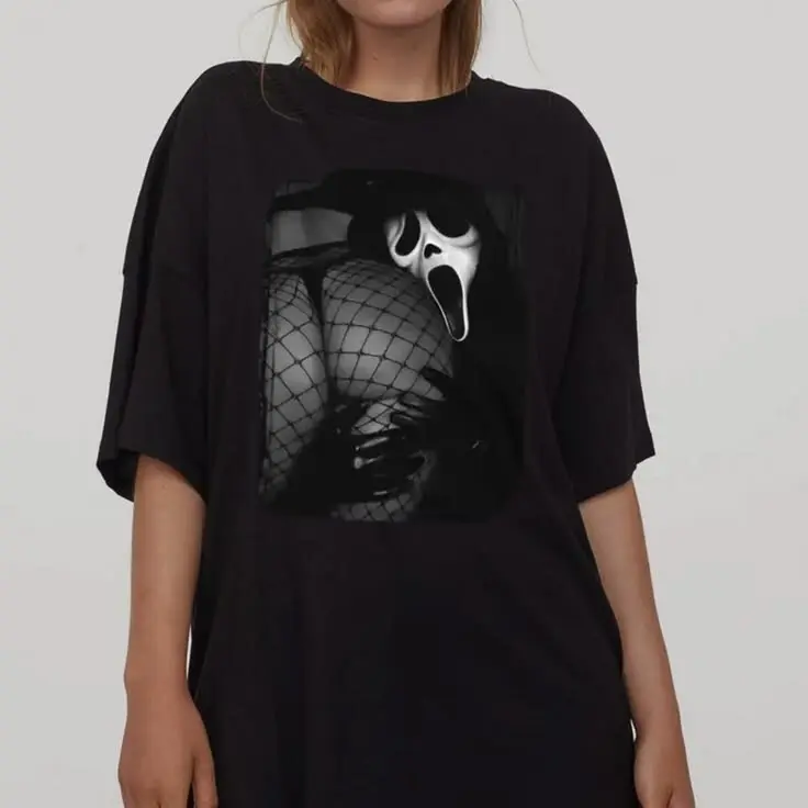 Mister KiIIer Sir Ghost Face Booty T-Shirt Screann Movie Graphic Tee Horor Film Graphic Tee Halloween Movie Scary Shirt Thriller Movie Spooky Season Menswear Top, Gift for Fans, Gift For Him, Gift For Her.