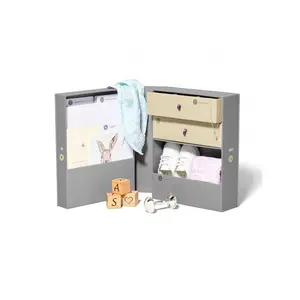 Storage Rack  LOCHAS Keepsake Box | Fabric Bound Acid Free Newborn Memory Organizer with Labels for Pregnancy Mother s Day Shower New Baby and Maternity Gifting