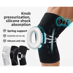 Knob Knee Pads Sports Outdoor Running Fitness Spring Support Silicone Shock Absorption Knitting Pressure Knee Protection