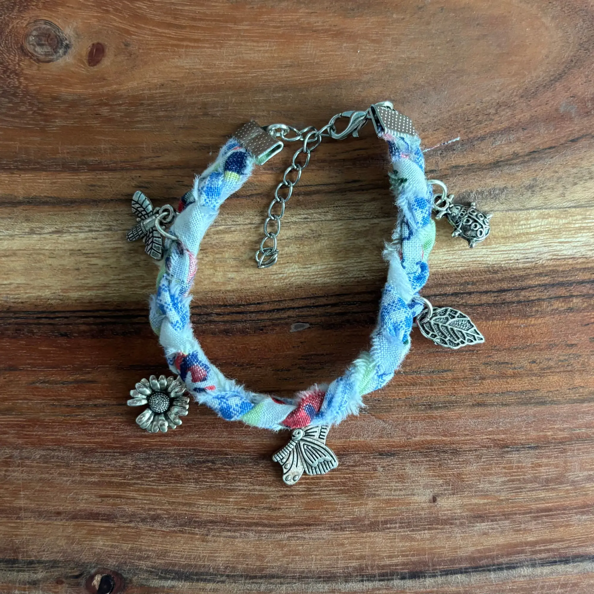 Flora Fabric Charm Bracelet