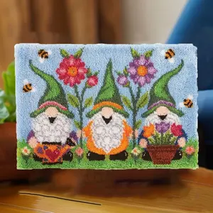 latch hook kits for adults, DIY Handmade Carpet Crochet Needlework Mat Knotted Cushion Tapestry,  Pattern Pre-Printed, Embroidery Kits Valentine's Day gift Birthday gift Decoration Festival Gift 20.47in*14.96in 52cmx38cm