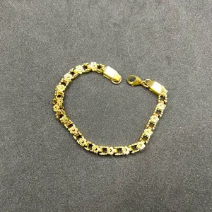 Gold Flower Stainless Steel Chain Bracelet by JW Fashion Jewelry designer bracelet chain bracelet