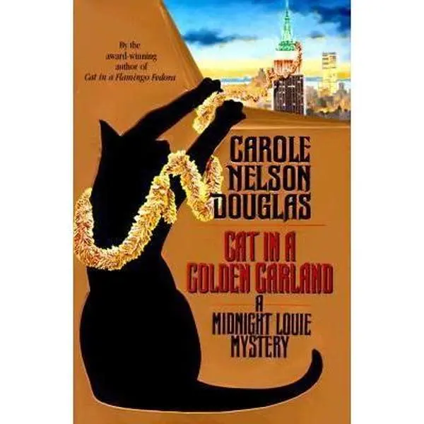 USED Book - Cat in a Golden Garland: A Midnight Louie Mystery by Carole Nelson Douglas (Hardcover) - english