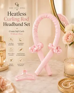 Heatless Curling Rod Headband Set