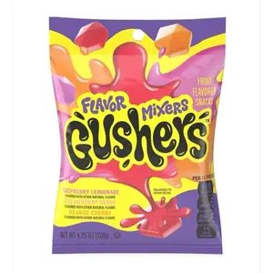 Gushers Flavor Mixers- Raspberry Lemonade, Strawberry Peach, & Orange Cherry Flavored Fruit Snack -4.25 oz