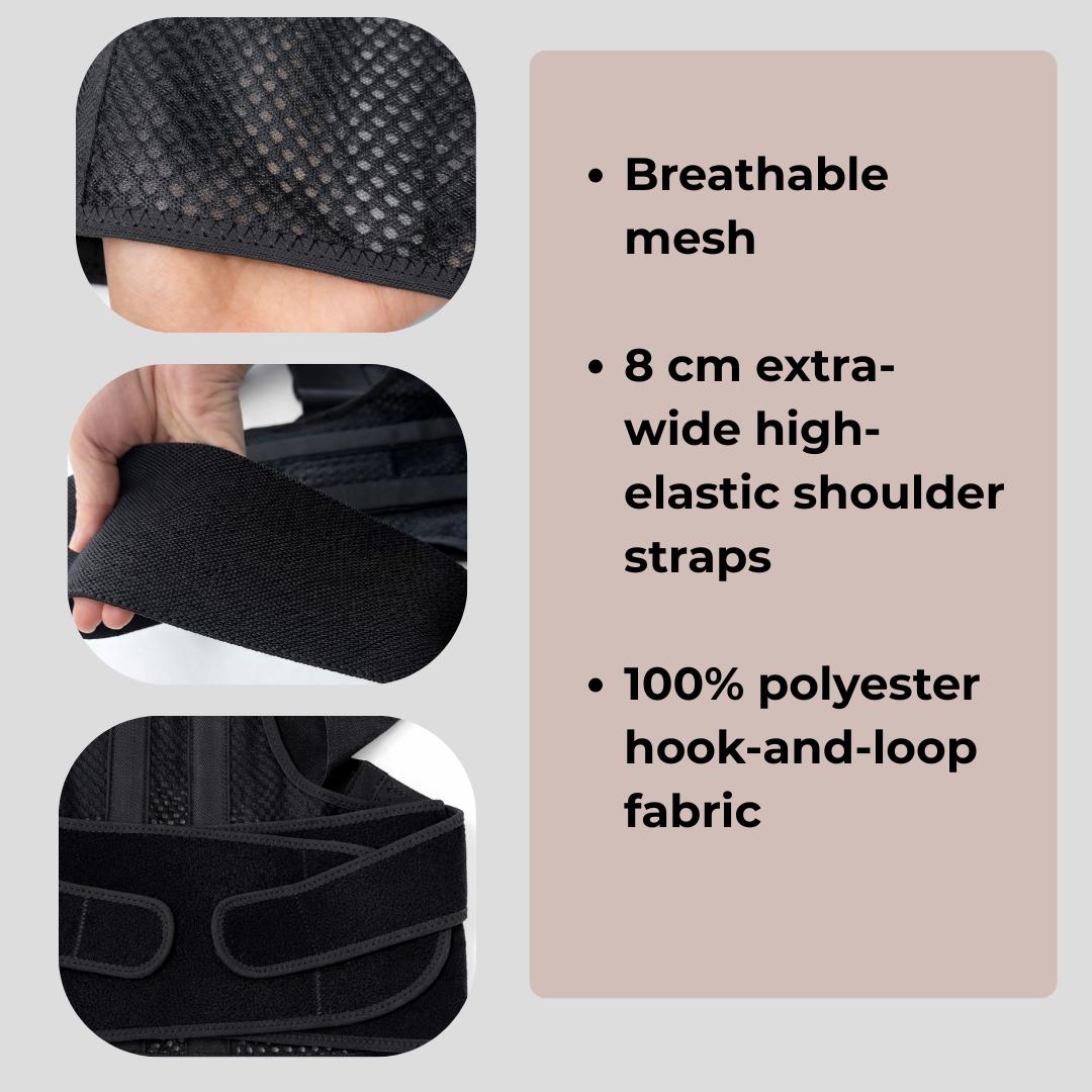 LibertyMove Full Back Posture Corrector for Men & Women, 3.1" Wide Strap Back Brace for Upper & Lower Back Support, Recovery & Pain Relief, Adjustable Spinal Support for Hunchback