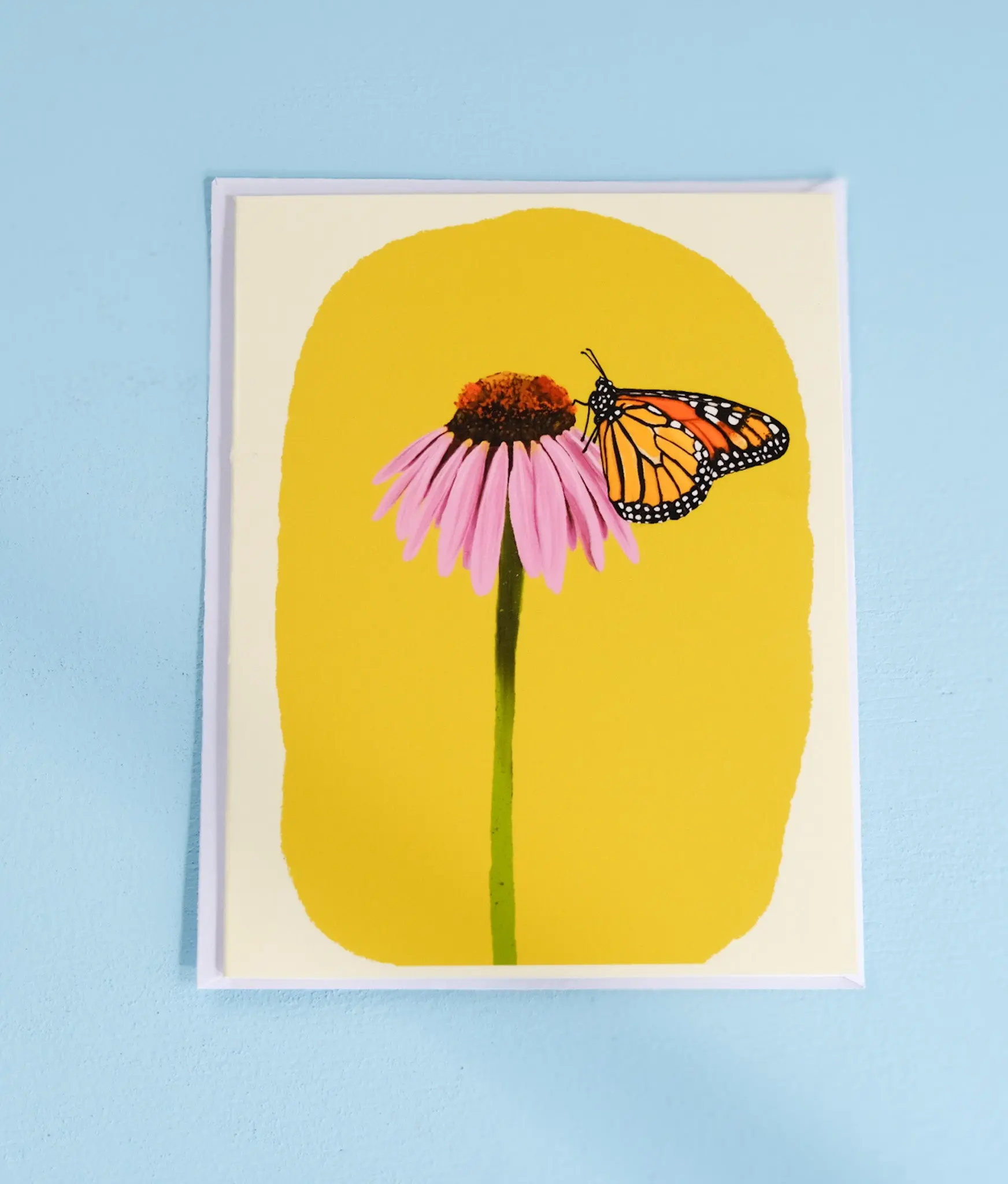 Monarch & Coneflower Greeting Card | A2 Blank Inside