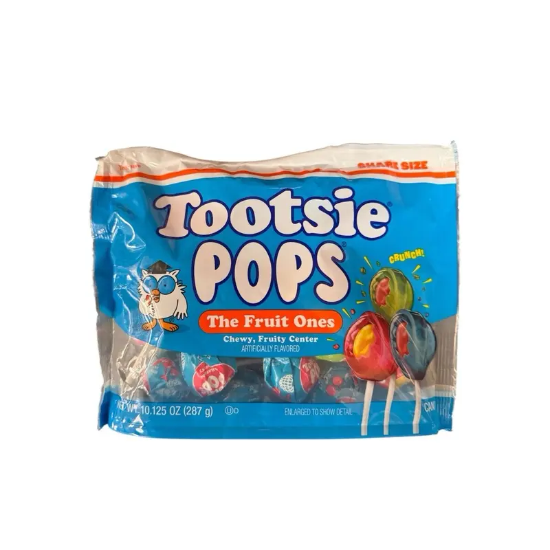 Tootsie Pops The Fruit Ones - Blue Raspberry with Cherry, Strawberry Lemon, & Green Apple With Watermelon Flavor - 1 Bag (287 g)
