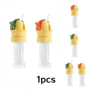 1/2PCS Kids Water Bottle Straw Conversion Lid Universal Fit Juice Cup Leakproof Flip Top Food Grade Safe Shatterproof For Toddlers Kids Portable Drinking Accessory