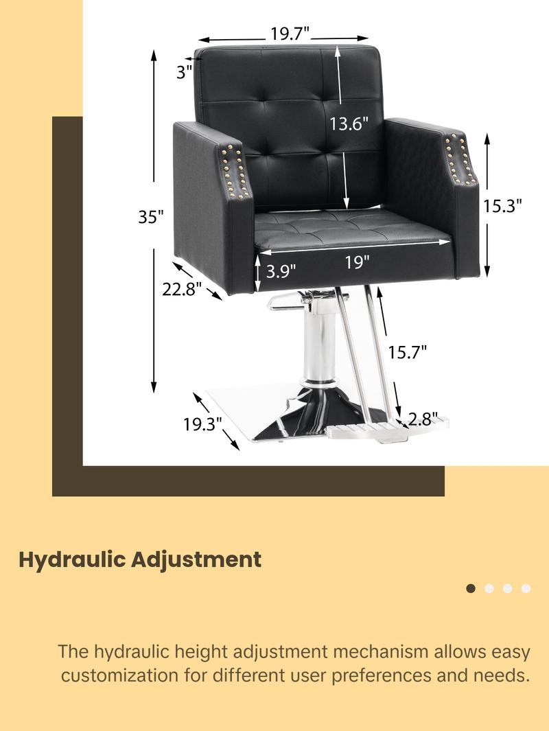 BarberPub Classic Salon Chair for Hair Stylist, Home Salon Spa Equipment 8818 BarberPub Classic Salon Chair for Hair Stylist, Home Salon Spa Equipment 8818
