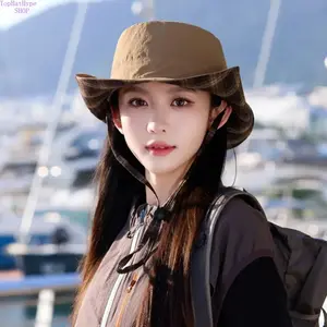 Outdoor Sunshade Wide-Brim Fisherman Hat, Summer Climbing Unisex Hat with Sun Protection, Breathable and UV-Resistant