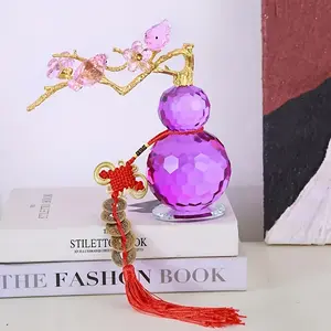 Amethyst Gourd Ornaments With Feng Shui Tassels - Suitable For Home And Office Wealth Decoration