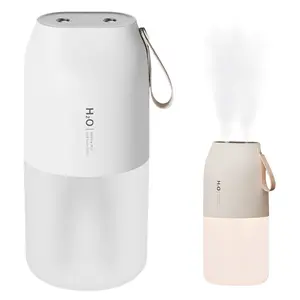 Portable Humidifier – 300ml Double & Single Mist, USB-C Rechargeable 2000mAh Battery, Quiet Night Light, Leak-Proof & Travel Humidifier for Car, Office, Bedroom, Baby & Dry Air Relief