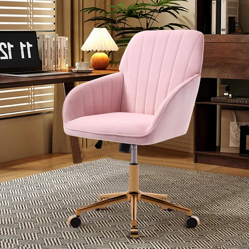 Dressing table chair pink and gold - TikTok Shop
