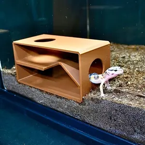 Reptile Hideaway Cave Classic Natural Design Leopard Tortoise Specific Stress Relief Shelter Aquarium Accessory Durable Reptile Decor